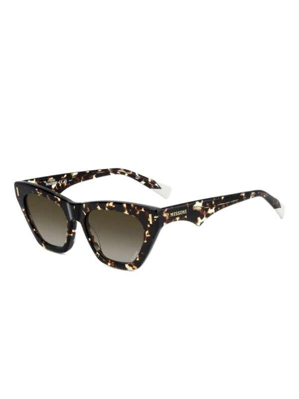 MISSONI EYEWEAR Zonnebril met cat-eye montuur en schildpadschild design - Bruin