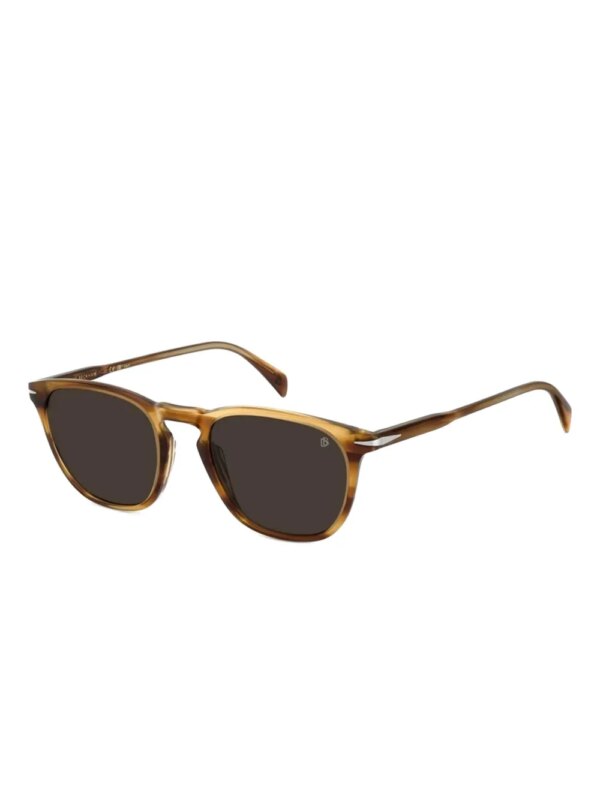 DAVID BECKHAM EYEWEAR Zonnebril met vierkant montuur - Bruin