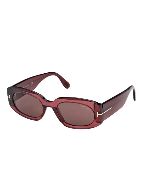 TOM FORD Eyewear Cielle zonnebril met ovalen montuur - Rood