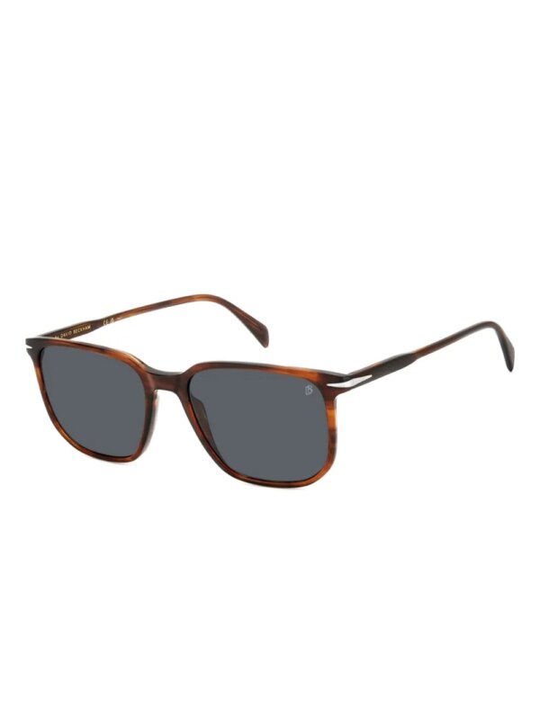 DAVID BECKHAM EYEWEAR Zonnebril met vierkant montuur van hoorn - EX4IR |BROWN
