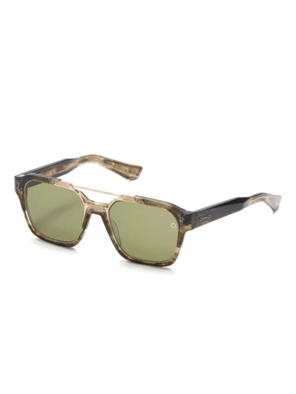 Akoni Zonnebril met vierkant montuur - Groen