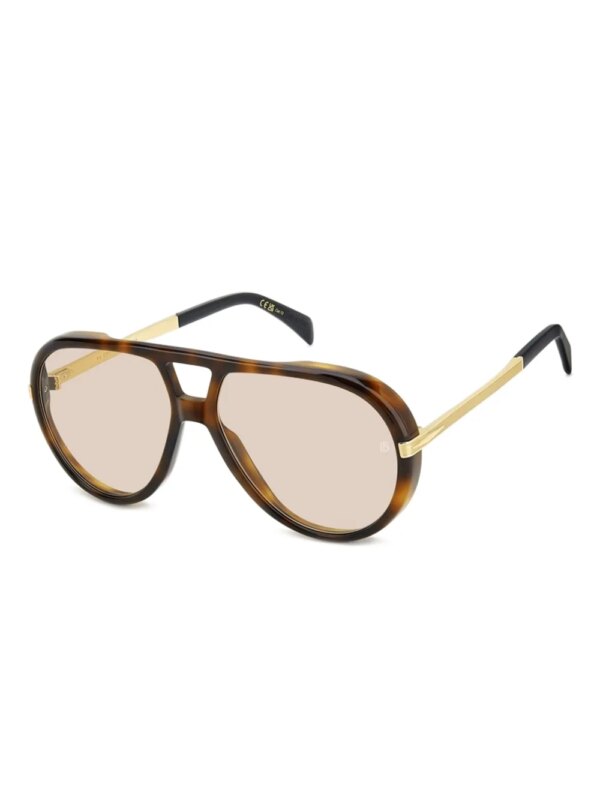 DAVID BECKHAM EYEWEAR Zonnebril met piloten montuur - Bruin