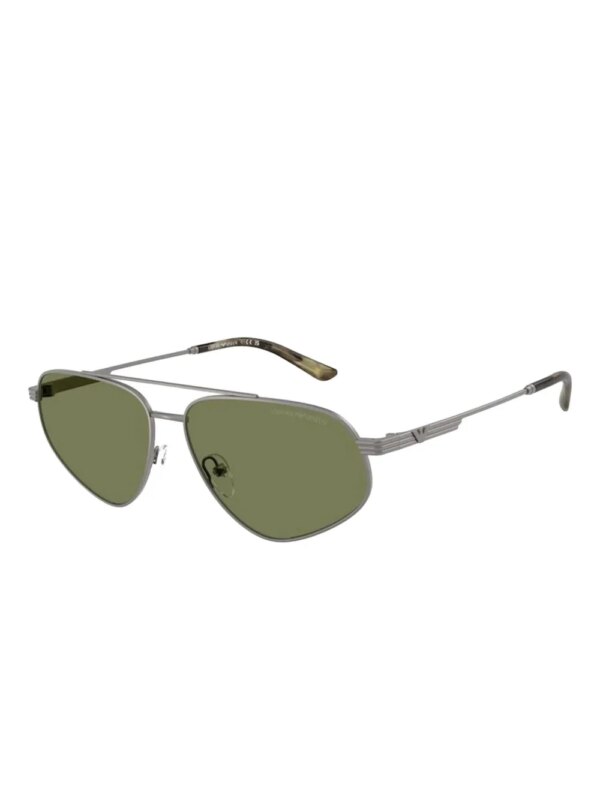 Emporio Armani Zonnebril met geometrisch montuur - Zilver