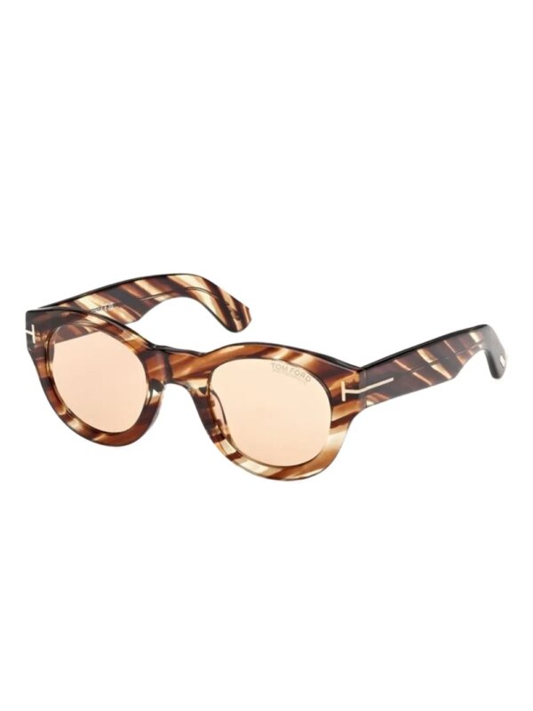 TOM FORD Eyewear Zonnebril met schildpadschild-effect - Bruin