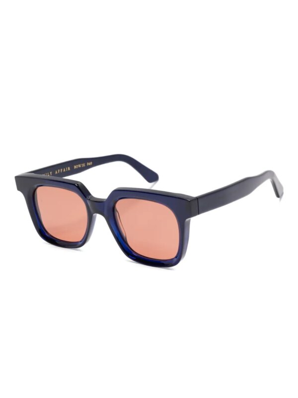 Family Affair Bowie Abyss zonnebril met vierkant montuur - Blauw