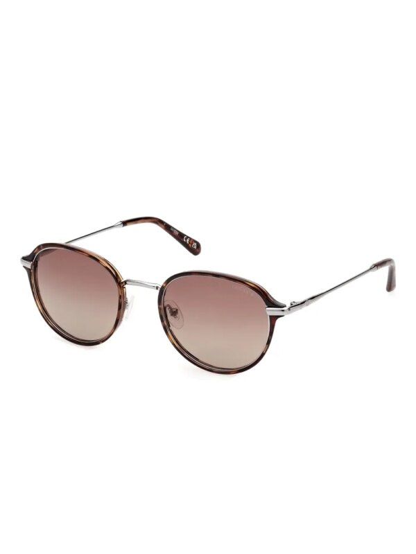 GUESS EYEWEAR Zonnebril met rond montuur - Bruin