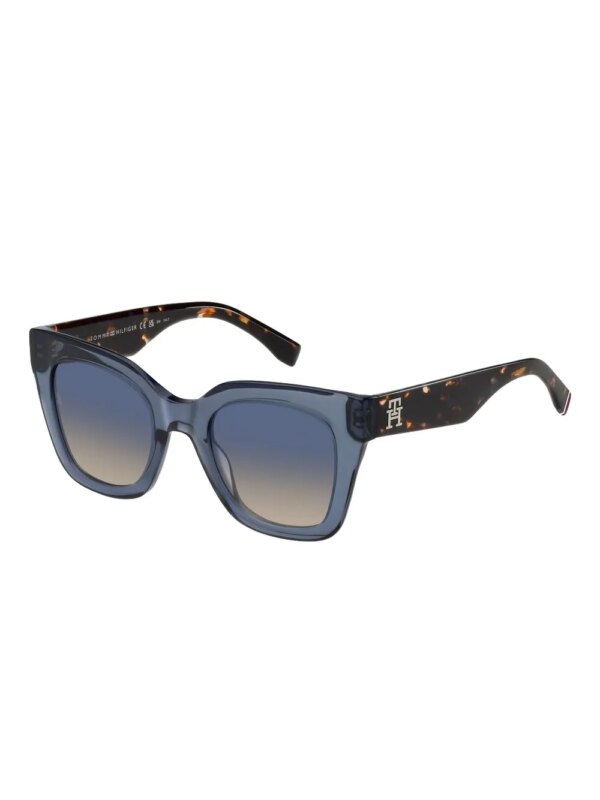 Tommy Hilfiger Zonnebril met vierkant montuur - Blauw