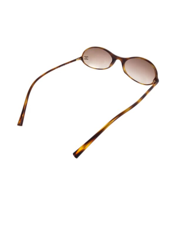 CHANEL Pre-Owned 1990-2000s CC zonnebril met ovaal montuur - Bruin