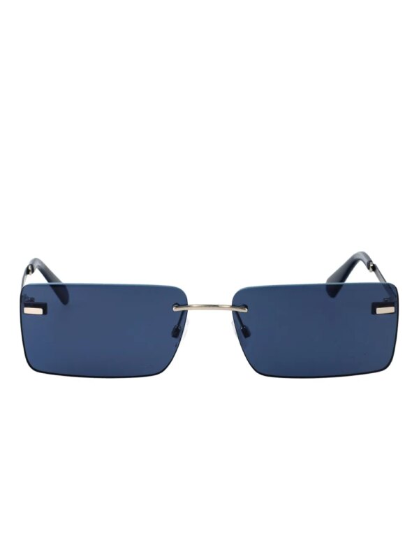 Calvin Klein Jeans Zonnebril met rechthoekig montuur - Blauw