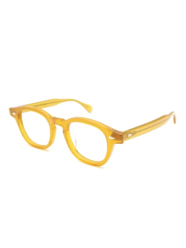 JULIUS TART OPTICAL Zonnebril met rond montuur - Geel