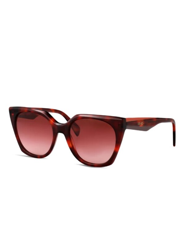LIU JO Zonnebril met cat-eye montuur en schildpadschild design - Rood
