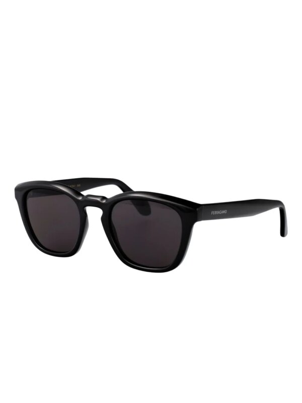 Ferragamo Eyewear Zonnebril met rond montuur - Zwart
