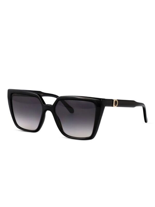 Ferragamo Eyewear Zonnebril met geometrisch montuur - Zwart