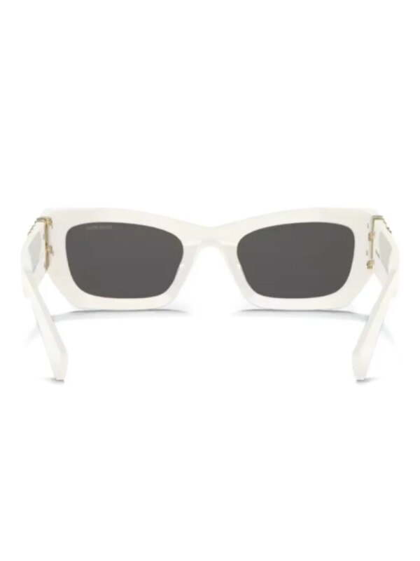 Miu Miu Eyewear 09WS zonnebril met logoplakkaat - Wit