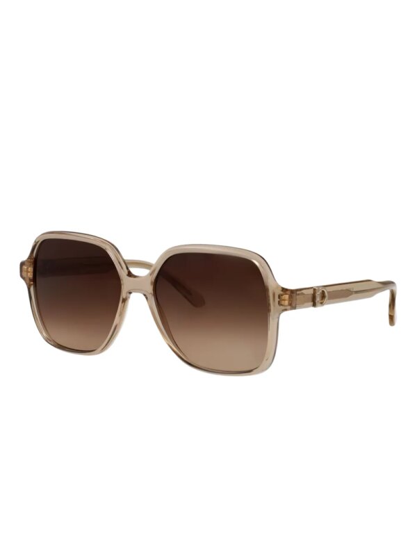 Ferragamo Eyewear Zonnebril met vierkant montuur - Beige