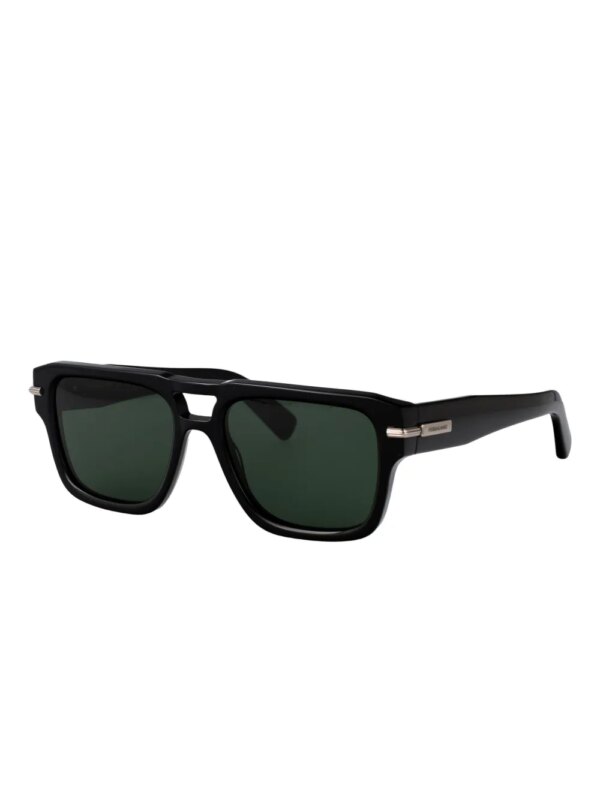 Ferragamo Eyewear Zonnebril met vierkant montuur - Zwart