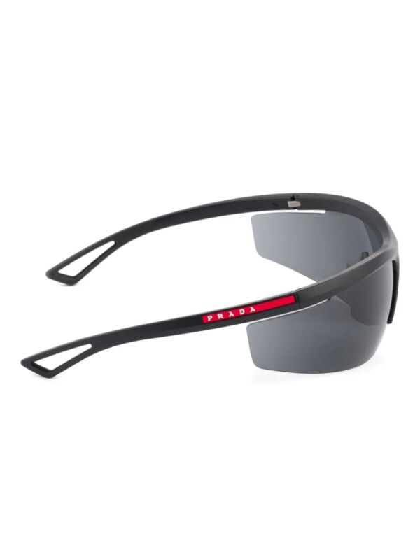 Prada Linea Rossa Zonnebril met nylon montuur - Zwart