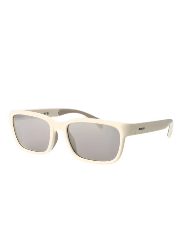 Moncler Eyewear Slicka zonnebril met rechthoekig montuur - Wit