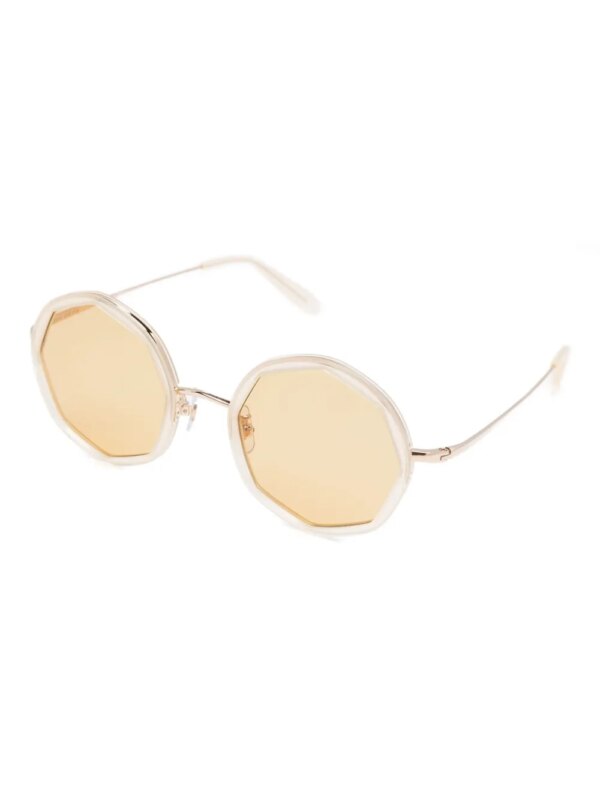 Megane and Me Zonnebril met rond montuur - Beige