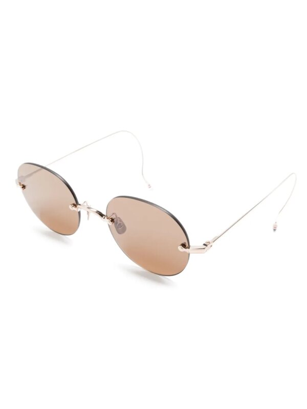 Thom Browne Eyewear 938A zonnebril met rond montuur - Goud