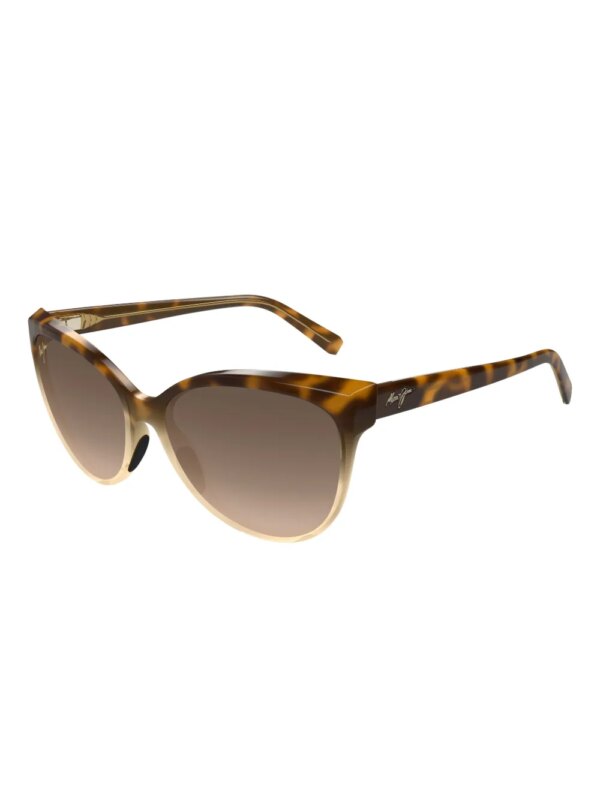 Maui Jim Olu'Olu zonnebril met cat-eye montuur en schildpadschild-design - Bruin