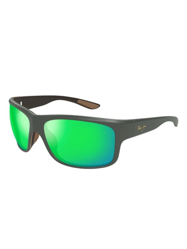 Maui Jim Southern Cross zonnebril met rechthoekig montuur - Groen