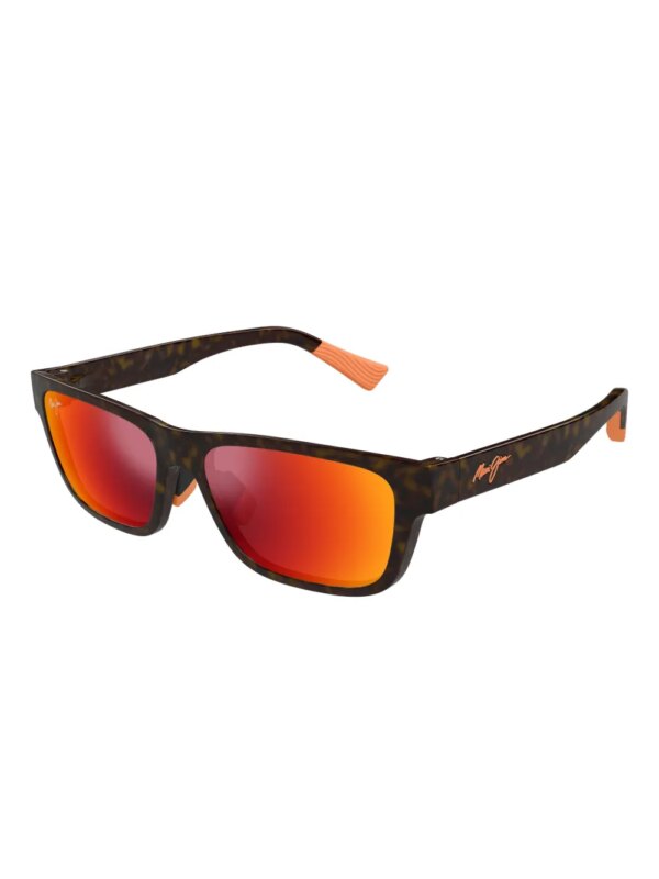 Maui Jim MJ0628S zonnebril met vierkant montuur en schildpadschild-design - Bruin