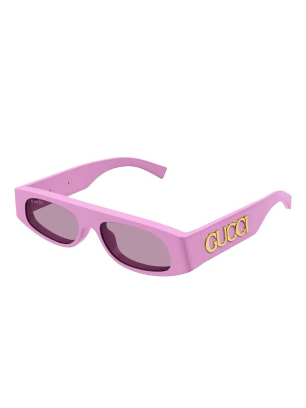 Gucci Eyewear Zonnebril met rechthoekig montuur - Roze