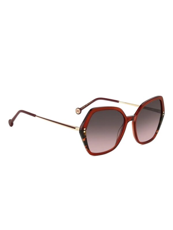 Carolina Herrera HER0185 zonnebril met geometrisch montuur - Rood