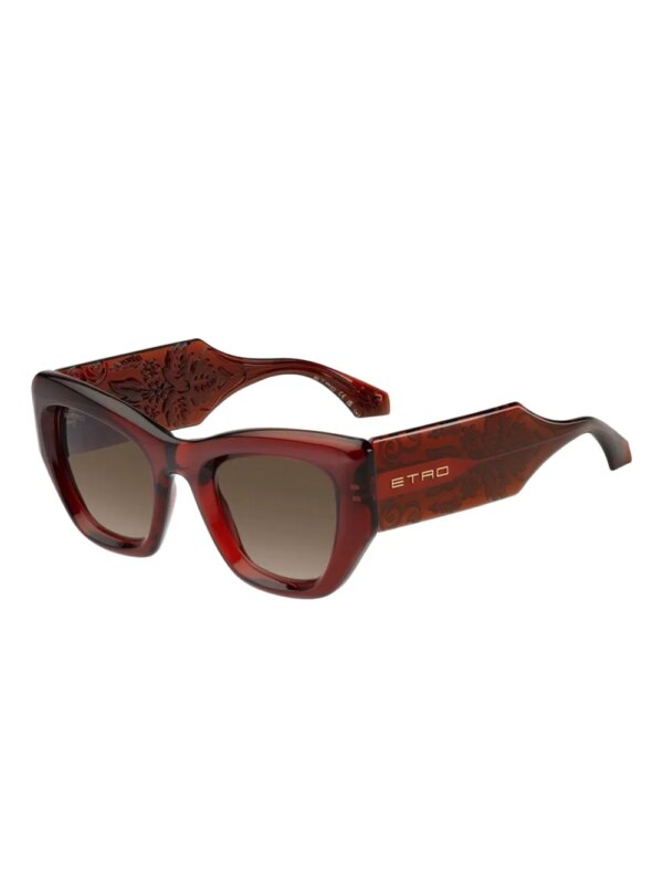 ETRO Zonnebril verfraaid met paisley en cat-eye montuur - Rood