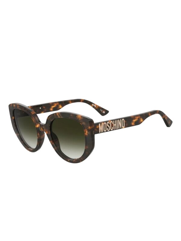 Moschino Eyewear Zonnebril met cat-eye montuur en schildpadschild design - Bruin