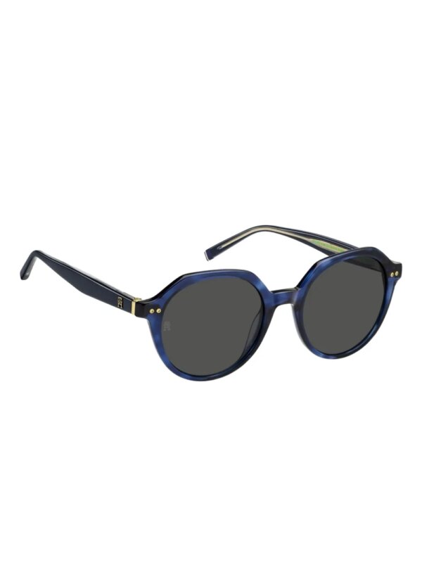 Tommy Hilfiger Zonnebril met rond montuur - Blauw