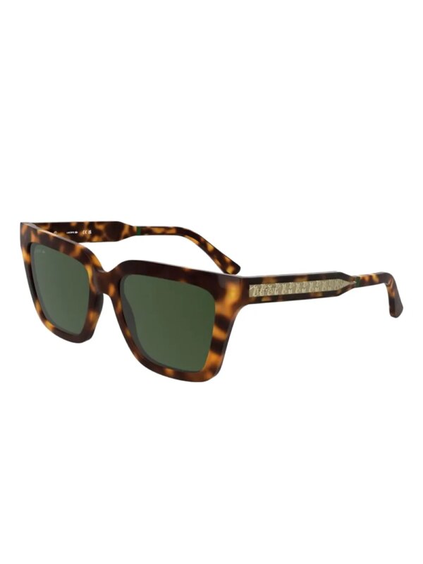 Lacoste Zonnebril met schilpadschild design - Bruin