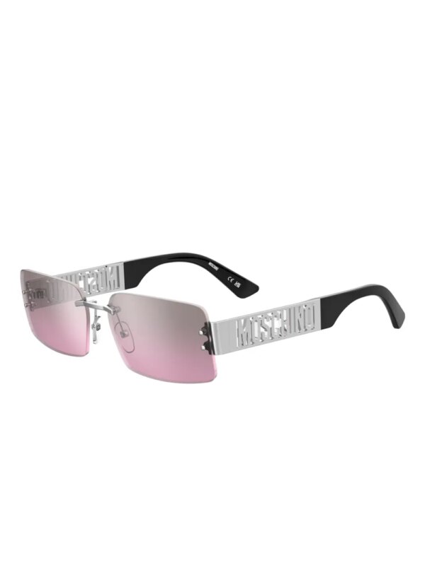Moschino Eyewear Palladium zonnebril met logo - Zilver