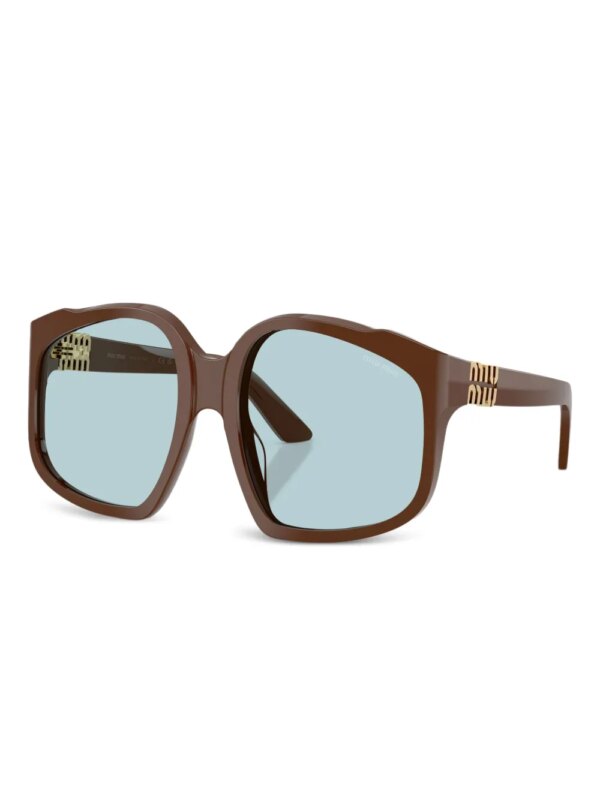 Miu Miu Eyewear MUA07S zonnebril met geometrisch montuur - Bruin