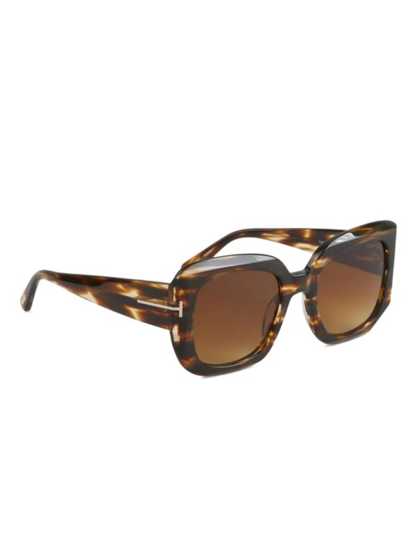 TOM FORD Eyewear Carla zonnebril met schildpadschild-design - Bruin