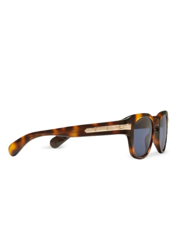 Gucci Eyewear GG778325 zonnebril met schildpadschild design - Bruin