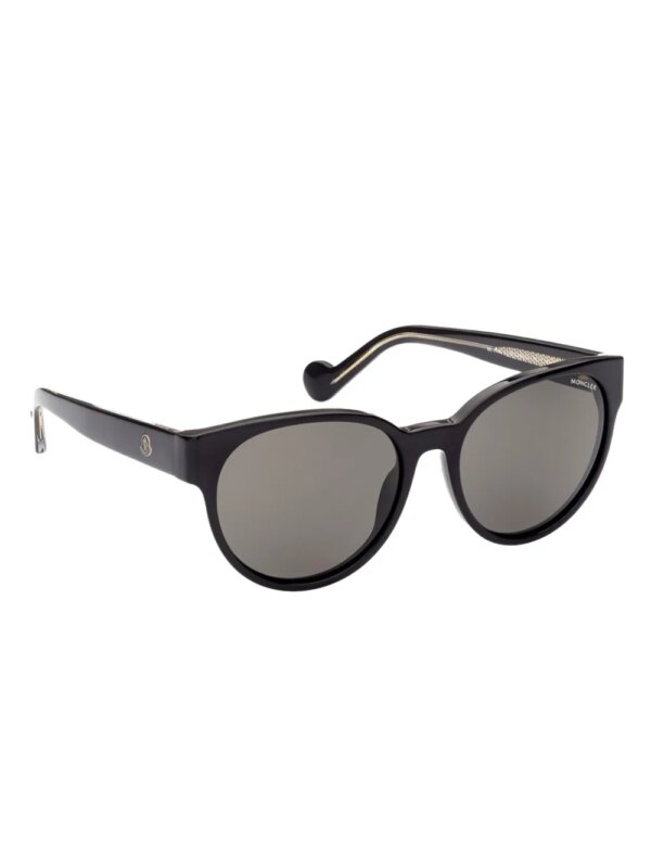 Moncler Eyewear Zonnebril met rond montuur - Zwart