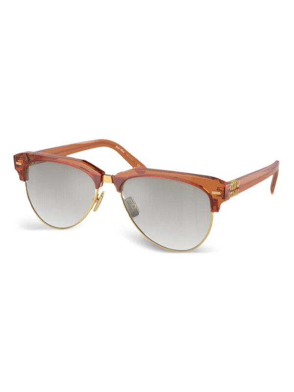 Miu Miu Eyewear Zonnebril met piloten montuur - Bruin