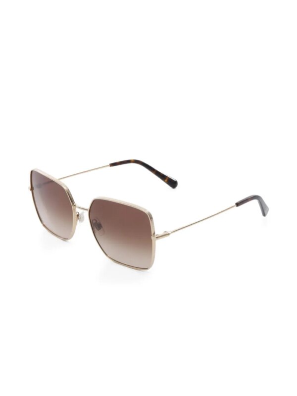 Dolce & Gabbana Pre-Owned 2010s zonnebril met geometrisch montuur - Goud