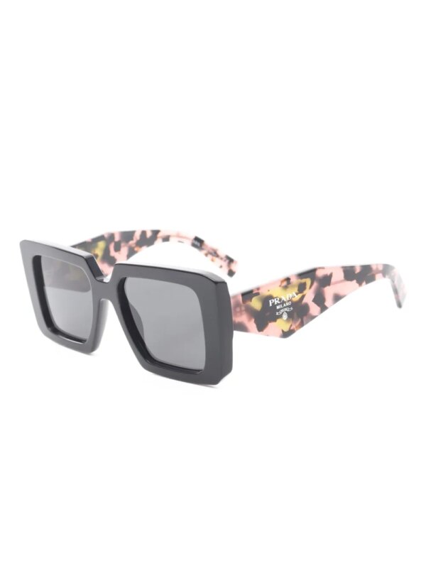 Prada Pre-Owned 2010s zonnebril met vierkant montuur - Zwart