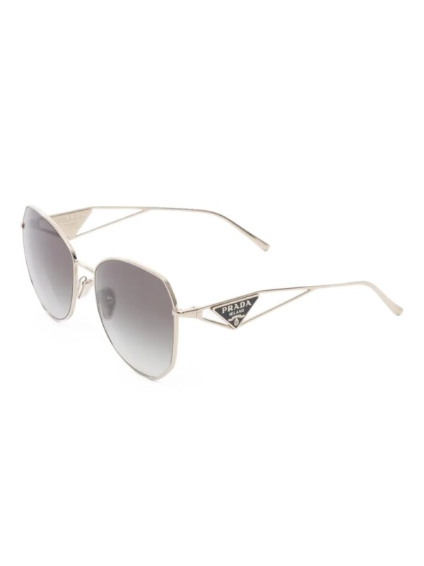 Prada Pre-Owned 2010s zonnebril met geometrisch montuur - Zwart