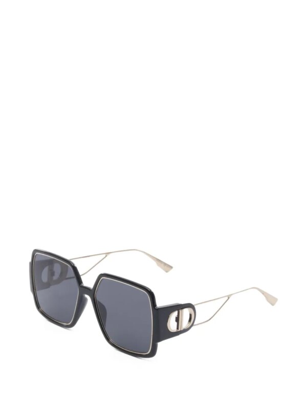 Christian Dior Pre-Owned 2010s zonnebril met geometrisch montuur - Zwart