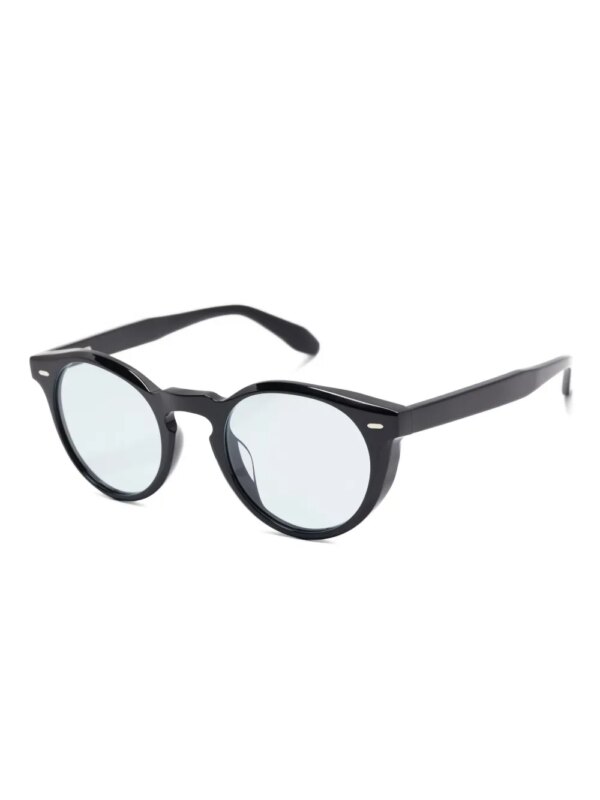 Oliver Peoples N.07 zonnebril met rond montuur - Zwart