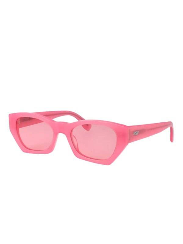 Retrosuperfuture Zonnebril met geometrisch montuur - Roze