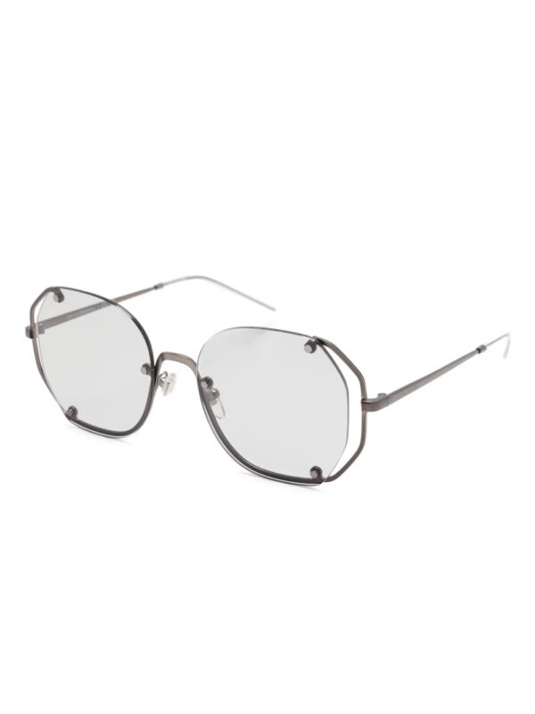 Emporio Armani Zonnebril met geometrisch montuur - Grijs