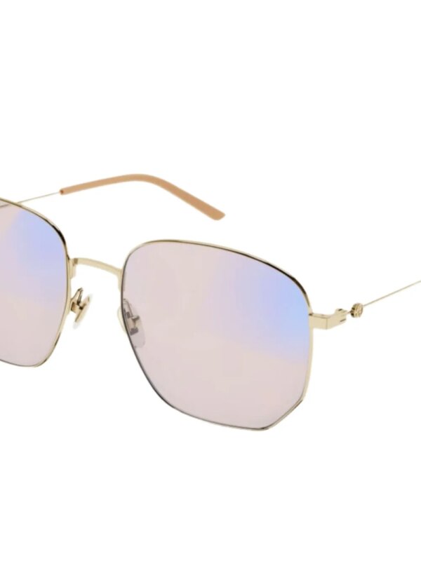 Gucci Eyewear Zonnebril met geometrisch montuur - Goud
