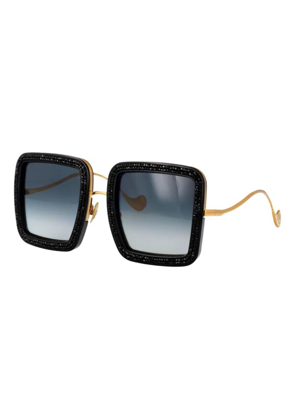 ANNA-KARIN KARLSSON Beaming Sky zonnebril met vierkant montuur verfraaid met kristallen - Goud
