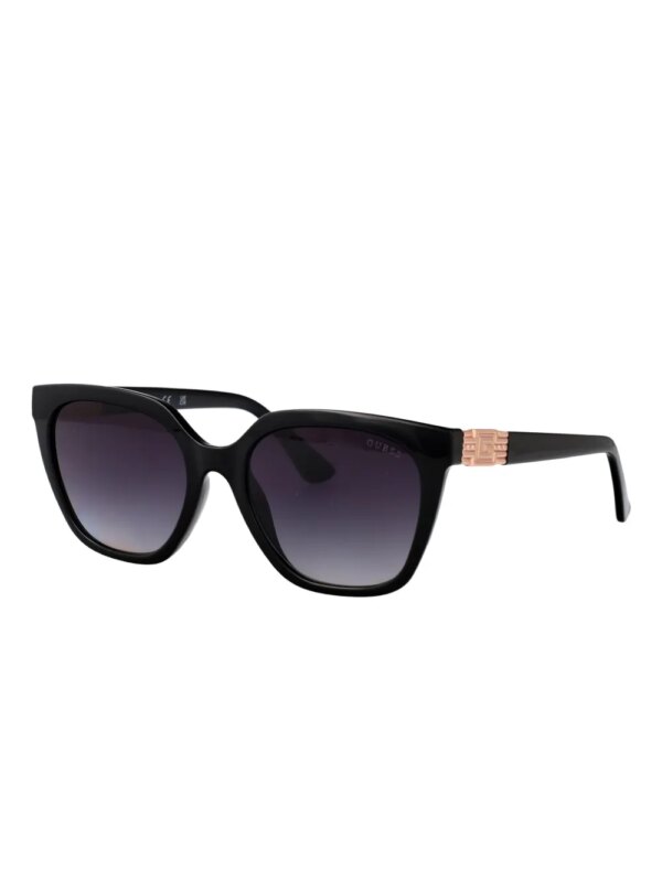 GUESS EYEWEAR Zonnebril met vierkant montuur en logo - Zwart