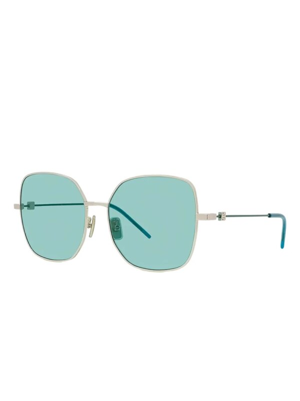Givenchy Eyewear Zonnebril met rond montuur en tempeldetail - Geel